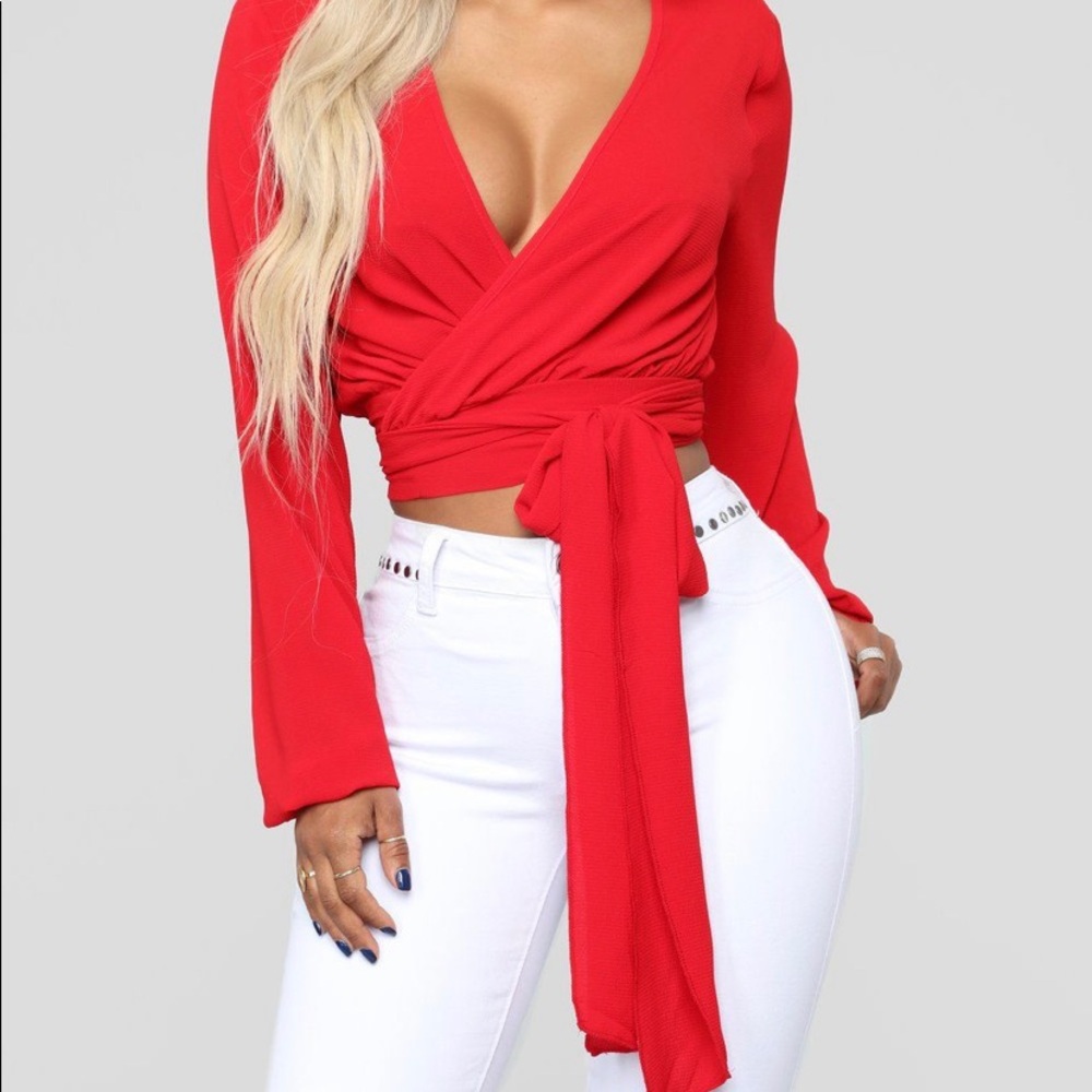 Fashion nova little white lies top